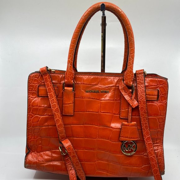 Michael Kors L Orange Leather Crossbody/Handbag - Picture 15 of 15